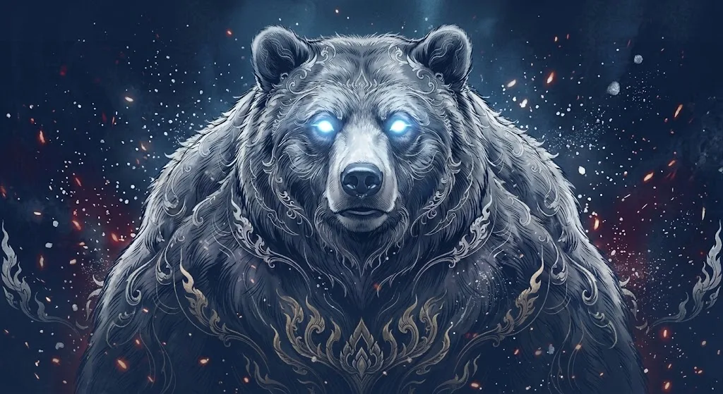 Illustration of a silvertip bear